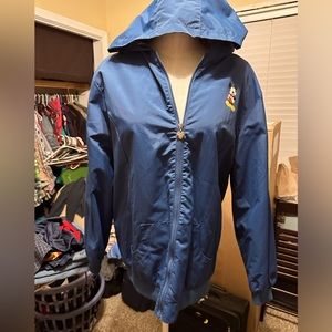 Large Bradford Exchange Disney Mickey Mouse blue hooded windbreaker jacket!